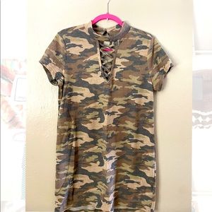 Camo VNeck dress